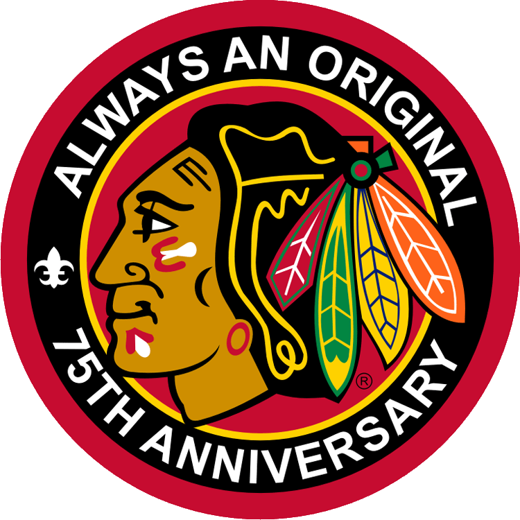 Chicago Blackhawks 2001 Anniversary Logo t shirts iron on transfers